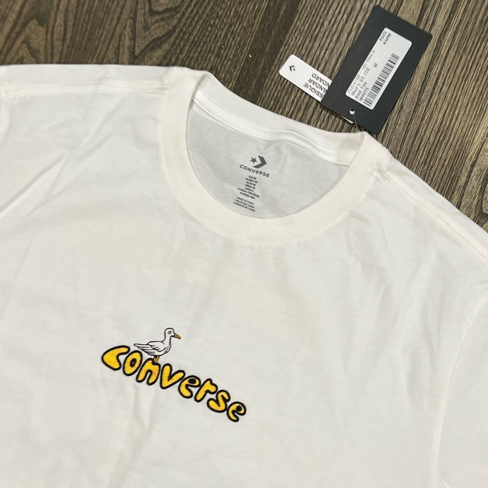 NWT Converse Lighthouse Graphic T-Shirt Short Sleeve Crewneck Knit Tee White M - Picture 2 of 8